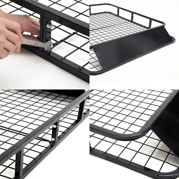 Dynamic Power Black Steel Roof Rack Luggage Carrier Basket 4WD 121cm Deals499
