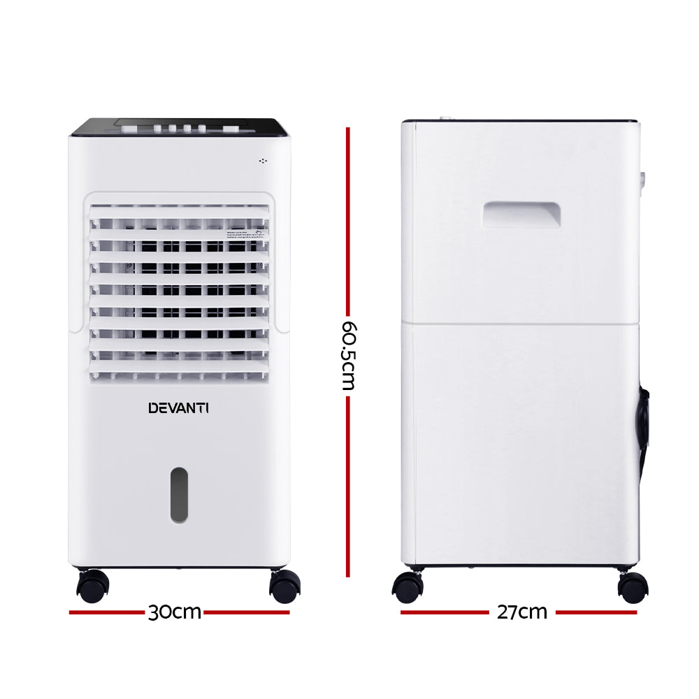 Devanti Evaporative Air Cooler Conditioner Portable 6L Cooling Fan Humidifier Deals499