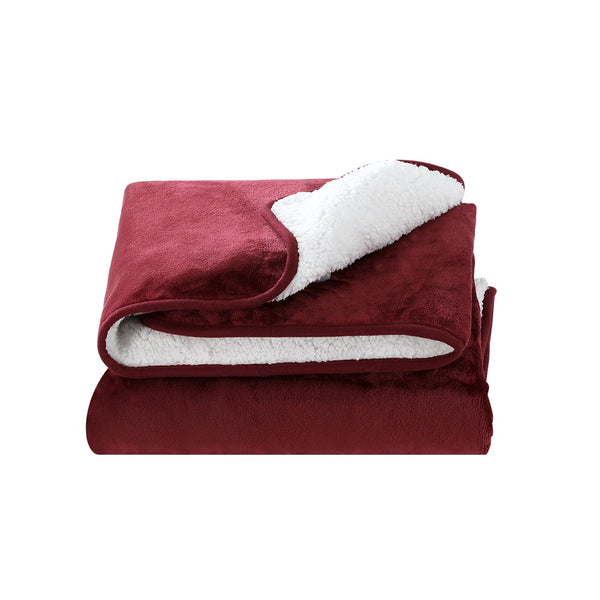 Giselle Electric Throw Rug Heated Blanket Washable Snuggle Flannel Winter Red from Deals499 at Deals499