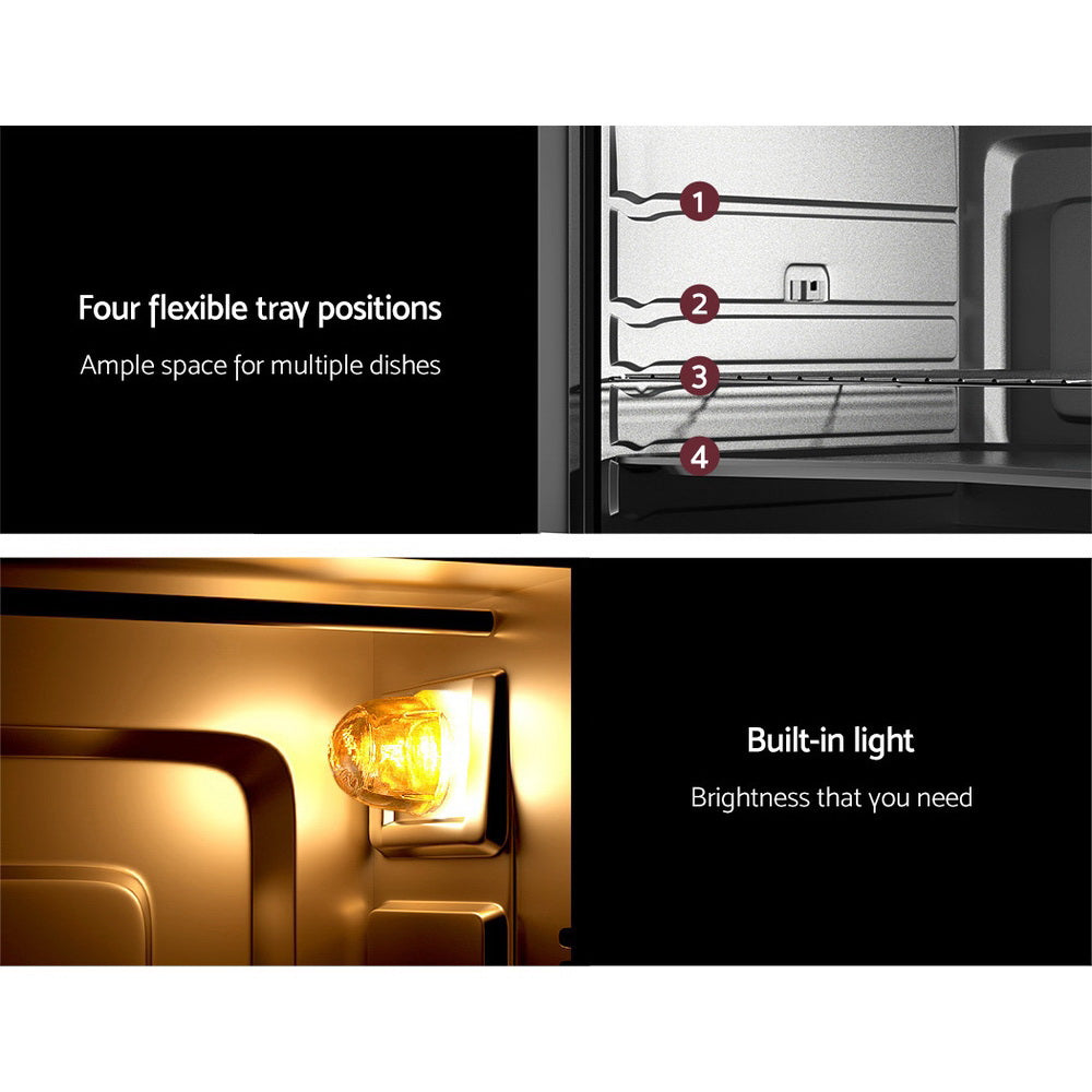 Devanti Electric Convection Oven Bake Benchtop Rotisserie Grill 45L Deals499