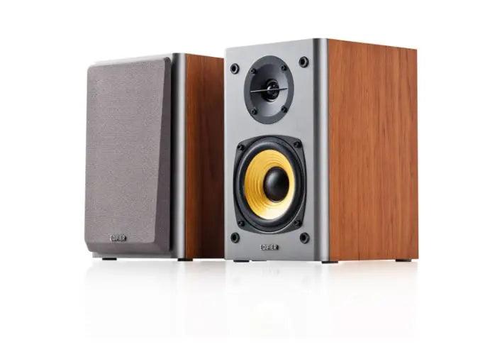 EDIFIER R1000T4 Ultra-Stylish Active Bookself Speaker - Uncompromising Sound Quality for Home Entertainment Theatre - 4inch Bass Driver Speakers BROWN EDIFIER