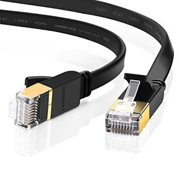 EDIMAX 2m Black 10GbE Shielded CAT7 Network Cable - Flat EDIMAX