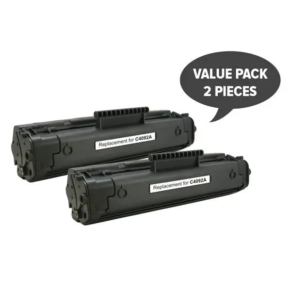 EP-22 C4092A #92A Black Premium Generic Toner x 2 HP