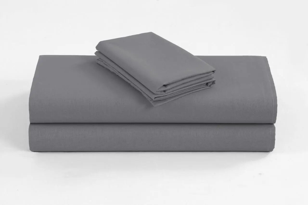 Elan Linen 1200TC Organic Cotton Single Grey Bed Sheet Set Deals499