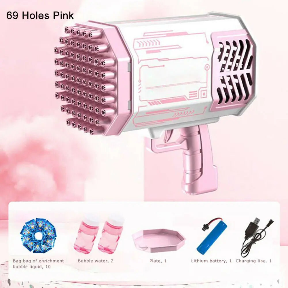 Electric Bubble Gun Machine Soap Bubbles Kids Adults Summer Outdoor Playtime Toy Deals499