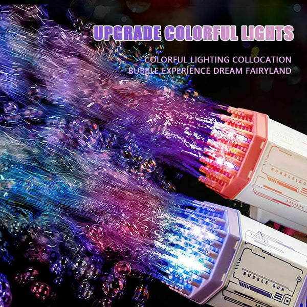 Electric Bubble Gun Machine Soap Bubbles Kids Adults Summer Outdoor Playtime Toy Pink Deals499