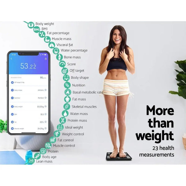 Electronic Digital Bathroom Scales Body Fat Scale Bluetooth Weight 180KG Deals499