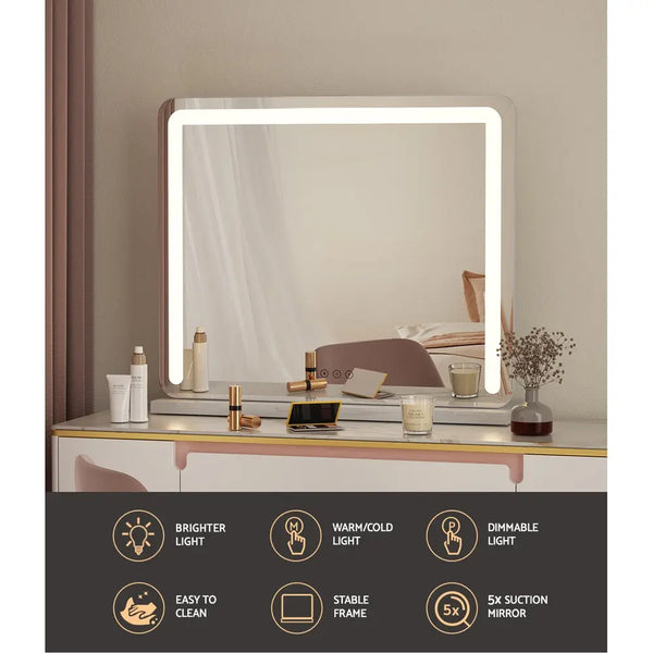 Embellir Makeup Mirror With Light Hollywood Vanity LED Mirrors White 50X60CM Deals499