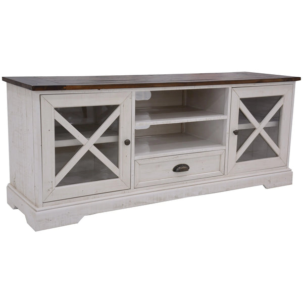 Erica ETU Entertainment TV Unit 160cm Solid Acacia Wood Hampton Brown White Deals499