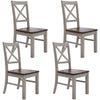 Erica X-Back Dining Chair Set of 4 Solid Acacia Timber Wood Hampton Brown White Deals499