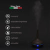 Essential Oil Diffuser Ultrasonic Humidifier Aromatherapy LED Light 200ML 3 Oils 15 x 15 x 20cm Dark Wood Grain Deals499