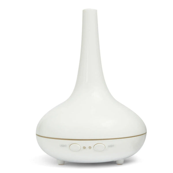 Essential Oil Diffuser Ultrasonic Humidifier Aromatherapy LED Light 200ML 3 Oils 15 x 15 x 20cm White Deals499