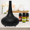 Essential Oil Diffuser Ultrasonic Humidifier Aromatherapy LED Light 200ML 3 Oils - Black Deals499