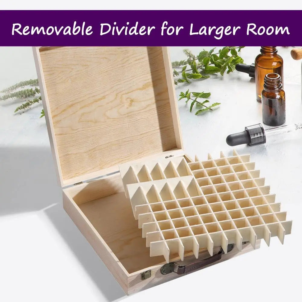 Essential Oil Storage Box Wooden 85 Slots Aromatherapy Container Organiser Case Deals499