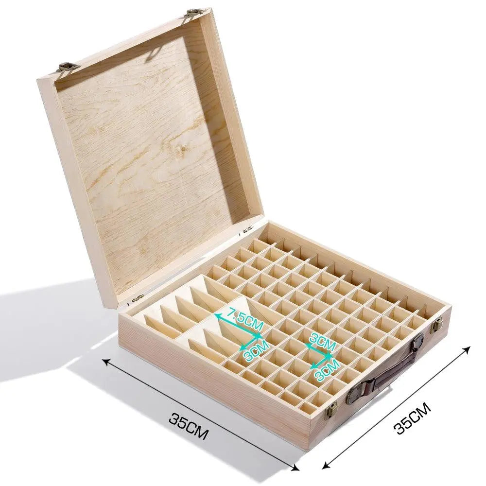 Essential Oil Storage Box Wooden 85 Slots Aromatherapy Container Organiser Case Deals499