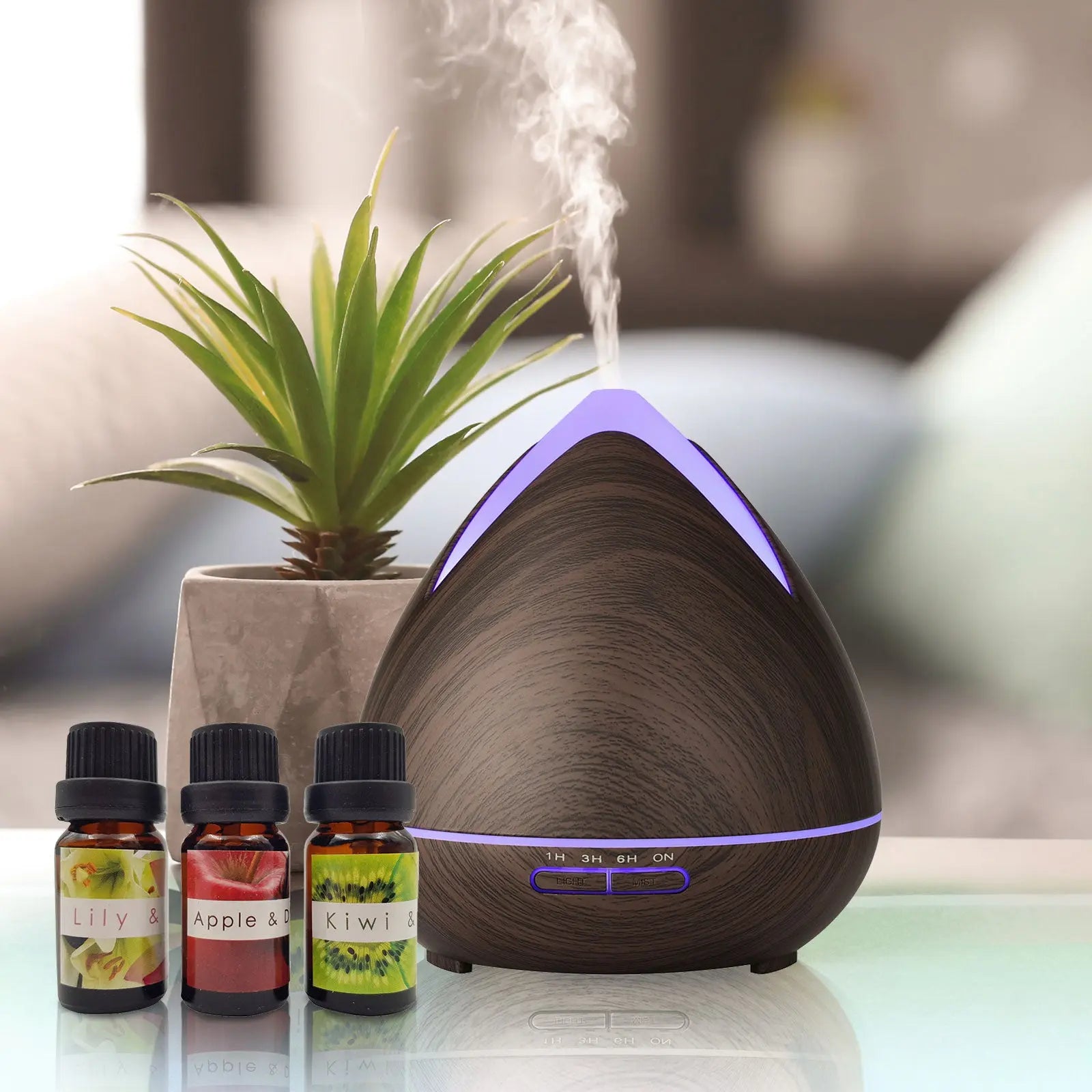 Essential Oils Ultrasonic Aromatherapy Diffuser Air Humidifier Purify 400ML - Dark Wood Deals499