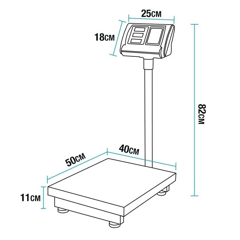 EuroChef Electronic Digital Platform Scale Shop Market Postal Scales Weight 150kg Deals499
