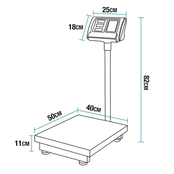 EuroChef Electronic Digital Platform Scale Shop Market Postal Scales Weight 150kg Deals499