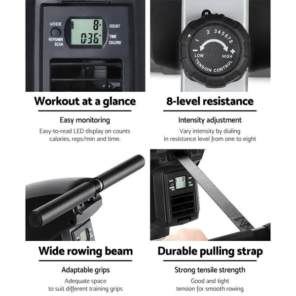 Everfit 8 Level Rowing Exercise Machine Deals499