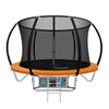 Everfit 8FT Trampoline Round Trampolines Kids Present Gift Enclosure Safety Net Pad Outdoor Orange Deals499