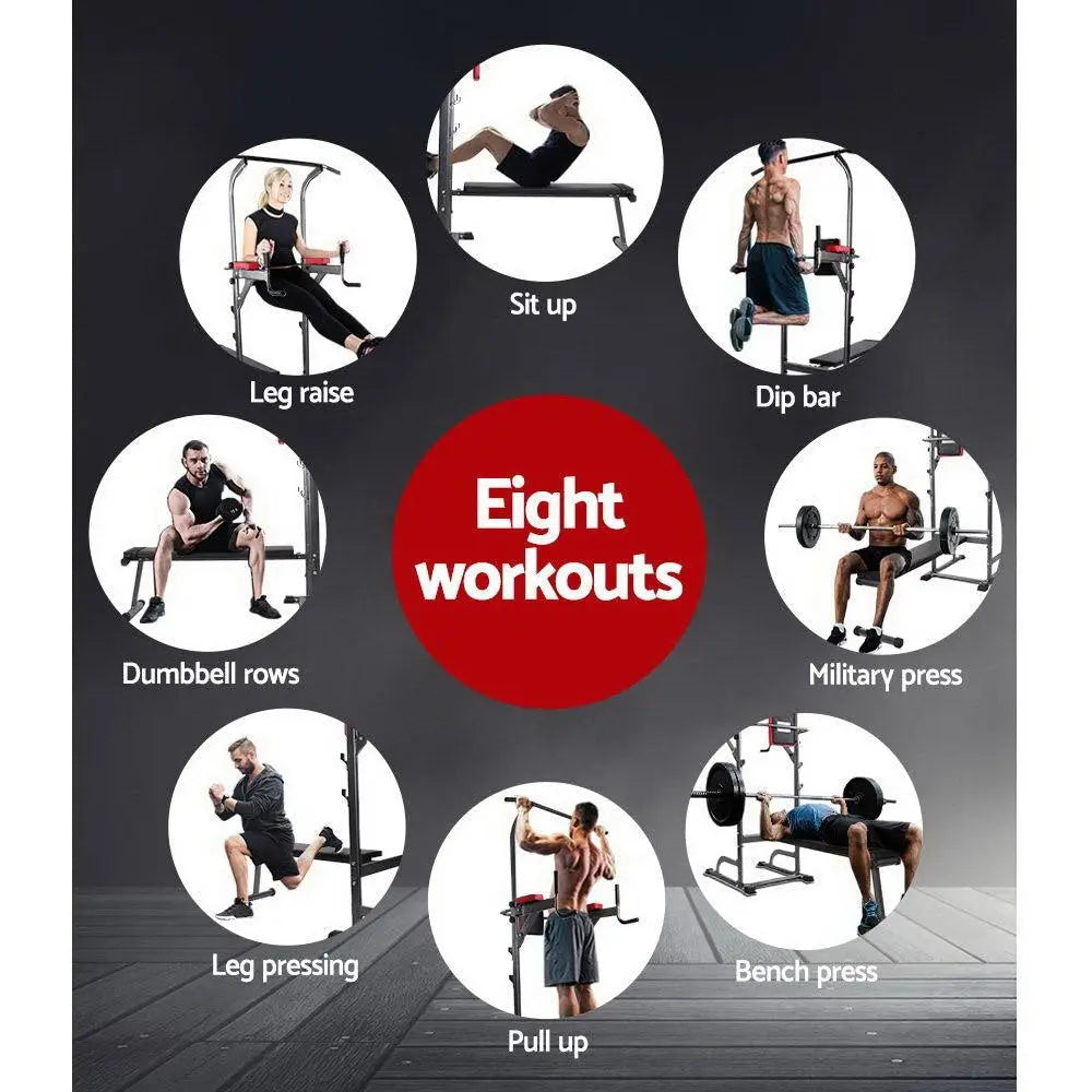 Everfit 9-IN-1 Power Tower Weight Bench Multi-Function Station Deals499
