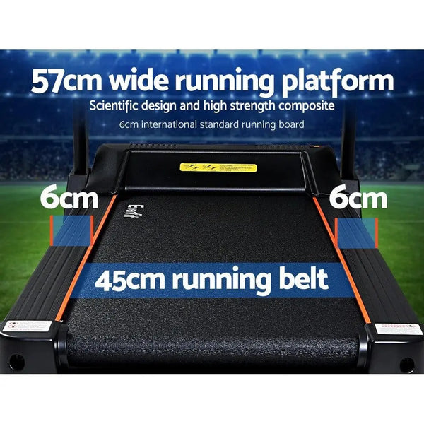 Everfit Electric Treadmill 45cm Incline Running Home Gym Fitness Machine Black Deals499
