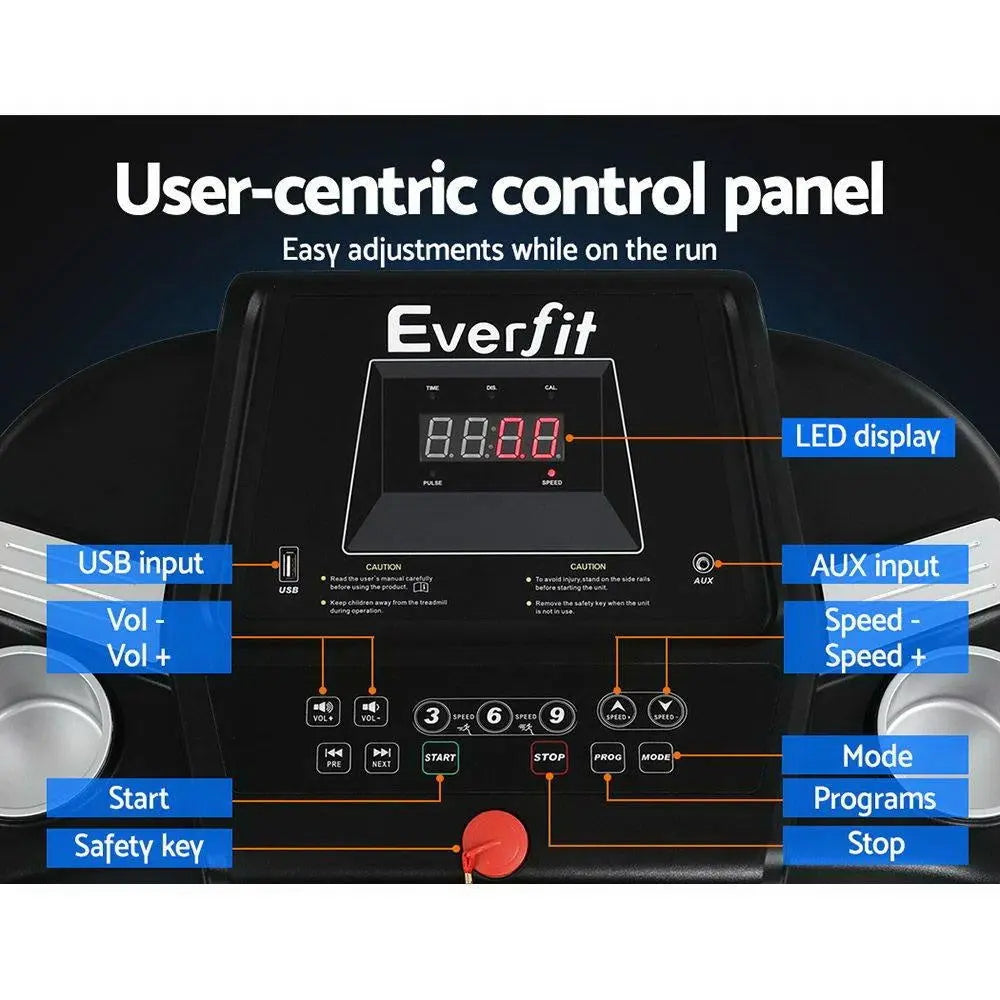 Everfit Electric Treadmill Incline Home Gym Exercise Machine Fitness 400mm Deals499