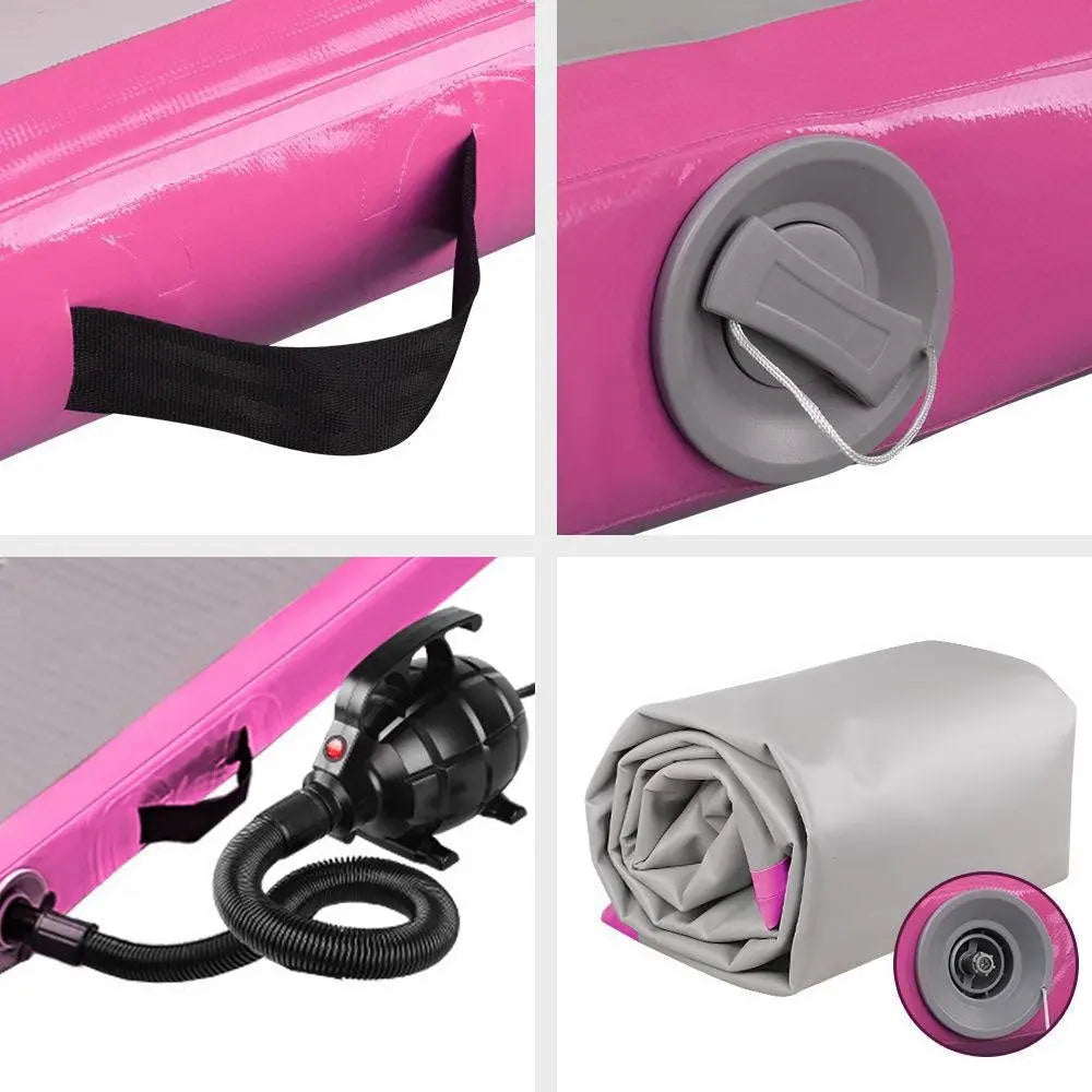 Everfit GoFun 3X1M Inflatable Air Track Mat with Pump Tumbling Gymnastics Pink Deals499