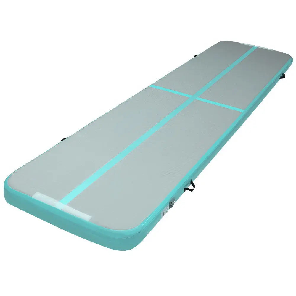 Everfit GoFun 4X1M Inflatable Air Track Mat Tumbling Floor Home Gymnastics Green Deals499