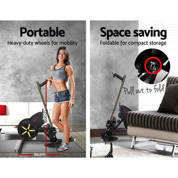 Everfit Rowing Exercise Machine Rower Resistance Fitness Home Gym Cardio Air Deals499