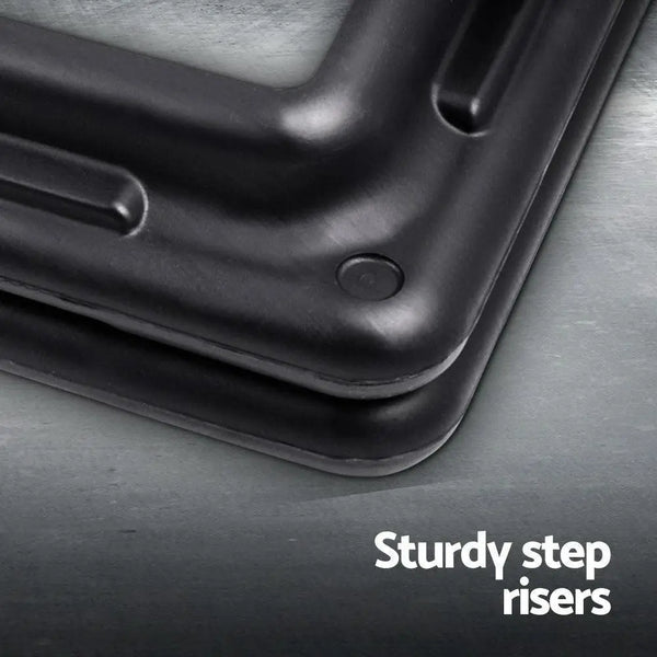 Everfit Set of 2 Aerobic Step Exercise Stepper Riser Steps Deals499