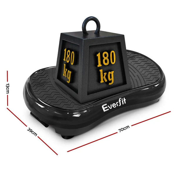 Everfit Vibration Machine Plate Platform Body Shaper Home Gym Fitness Black Deals499