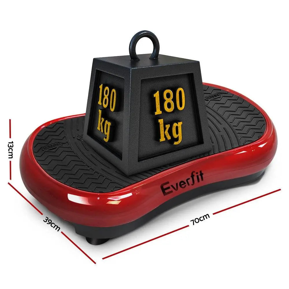 Everfit Vibration Machine Plate Platform Body Shaper Home Gym Fitness Maroon Deals499