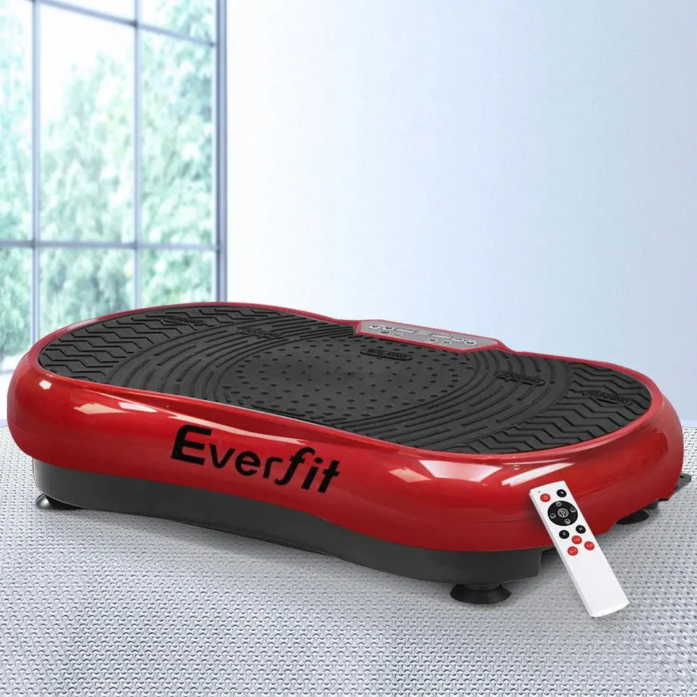 Everfit Vibration Machine Plate Platform Body Shaper Home Gym Fitness Maroon Deals499