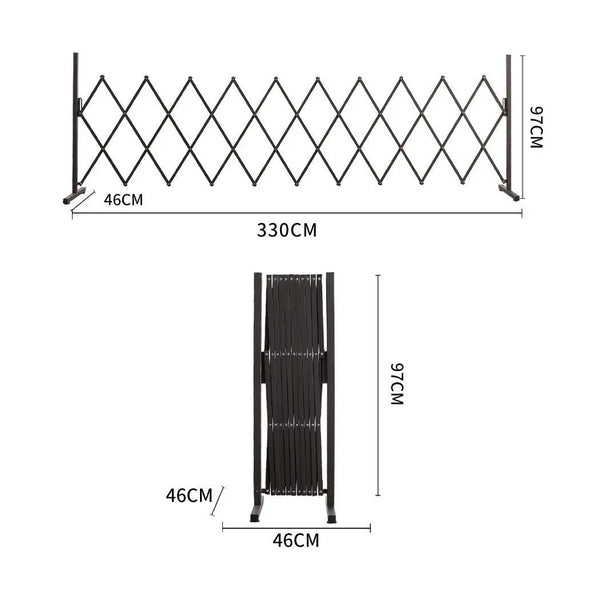 Expandable Metal Steel Safety Gate Trellis Fence Barrier Traffic Indoor Outdoor Deals499
