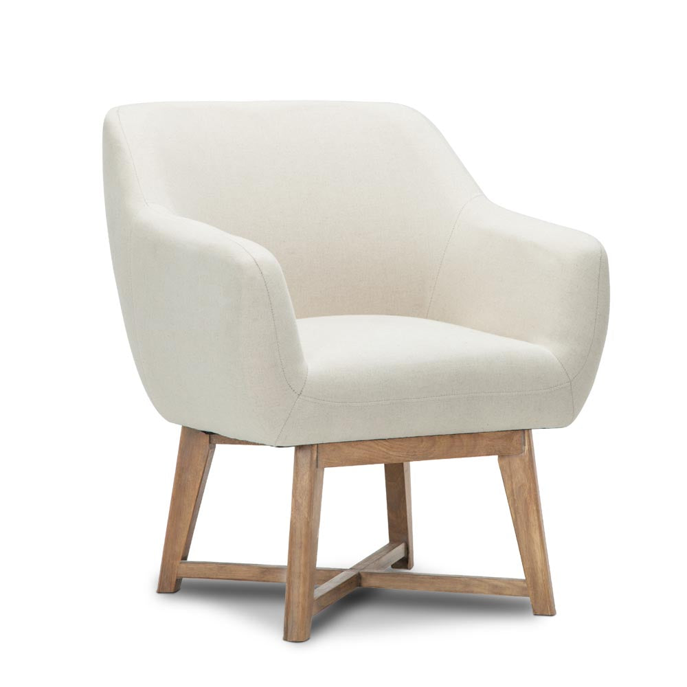 Artiss Fabric Tub Lounge Armchair - Beige Deals499