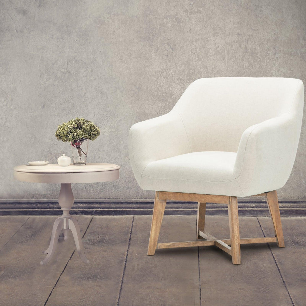 Artiss Fabric Tub Lounge Armchair - Beige Deals499