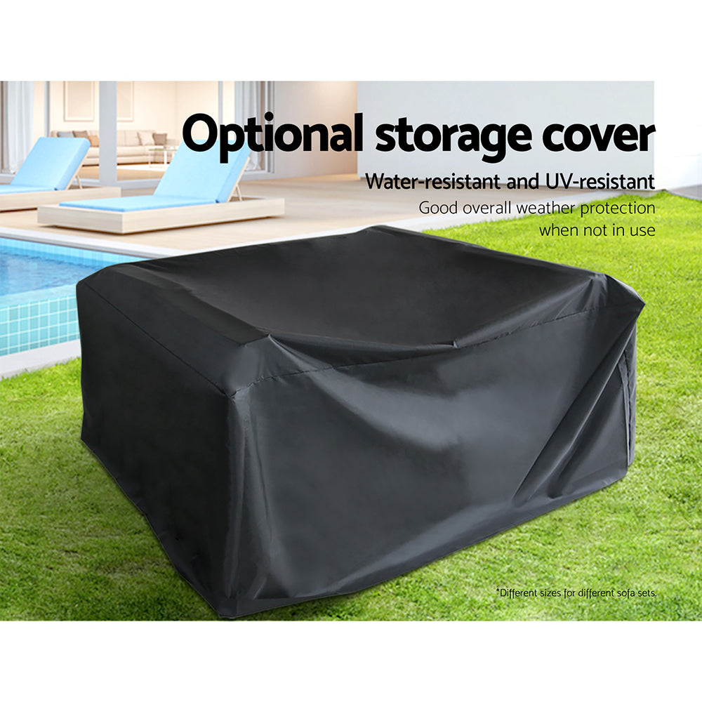 Gardeon 5PC Outdoor Furniture Sofa Set Lounge Setting Wicker Couches Garden Patio Pool Deals499