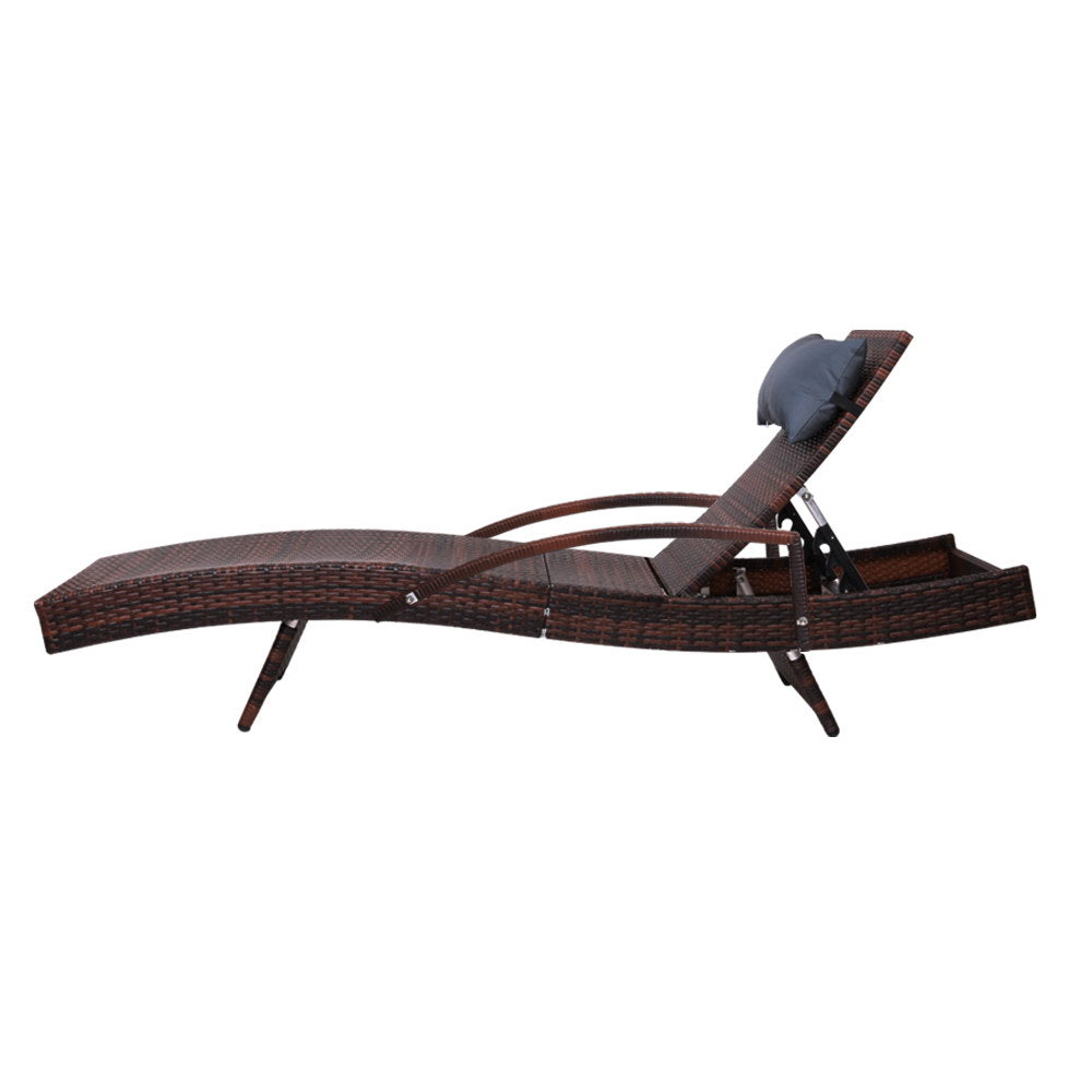 Gardeon Outdoor Sun Lounge Furniture Day Bed Wicker Pillow Sofa Set Deals499