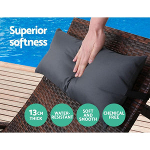 Gardeon Outdoor Sun Lounge Furniture Day Bed Wicker Pillow Sofa Set Deals499