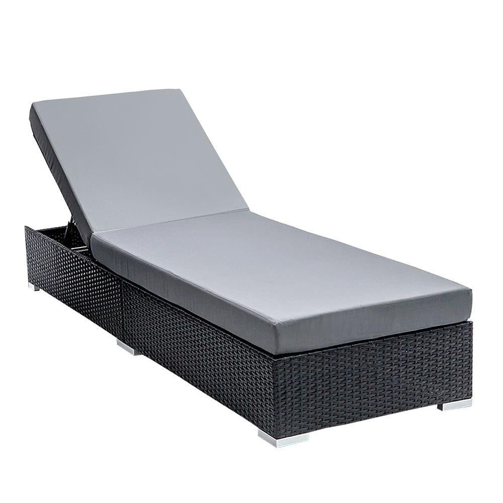 Gardeon Sun Lounge Outdoor Furniture Day Bed Wicker Rattan Garden Sofa Deals499