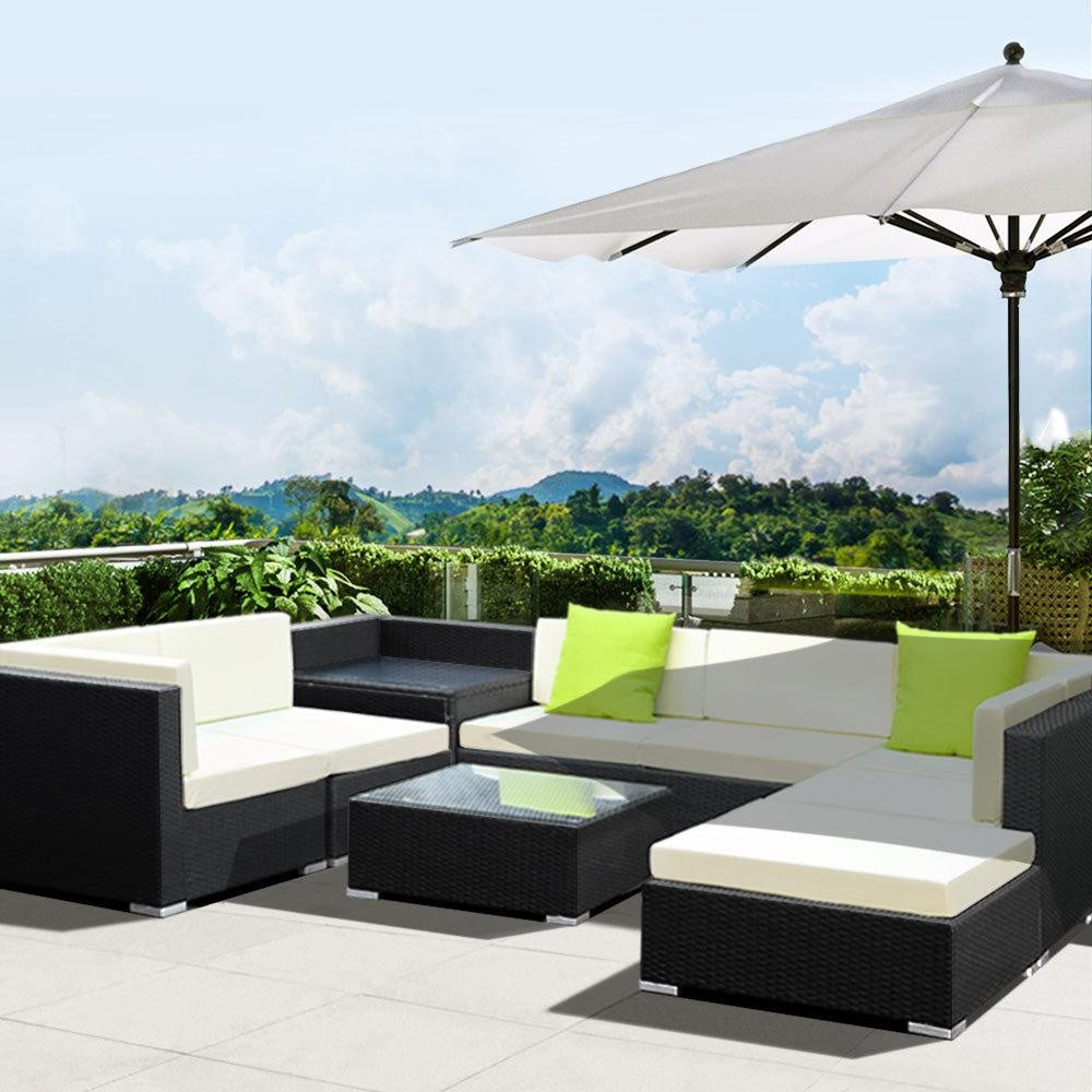 Gardeon 9PC Outdoor Furniture Sofa Set Wicker Garden Patio Pool Lounge Deals499