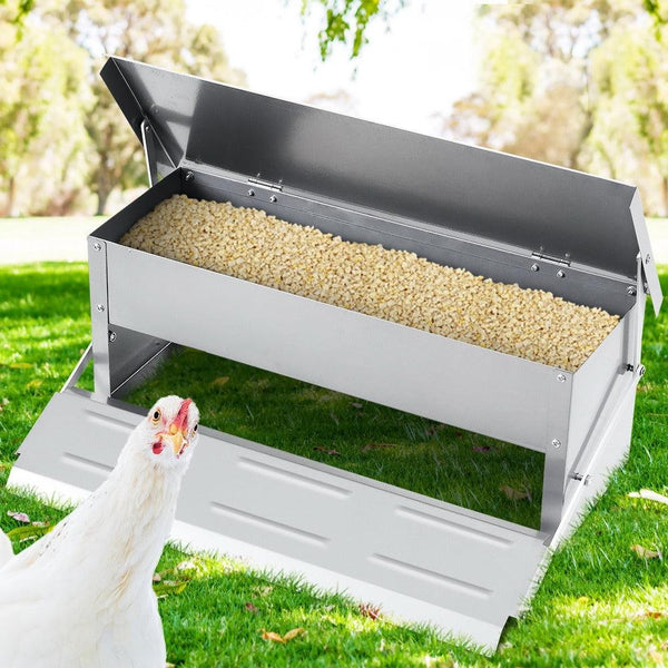Giantz Auto Chicken Feeder Automatic Chook Poultry Treadle Self Opening Coop Deals499