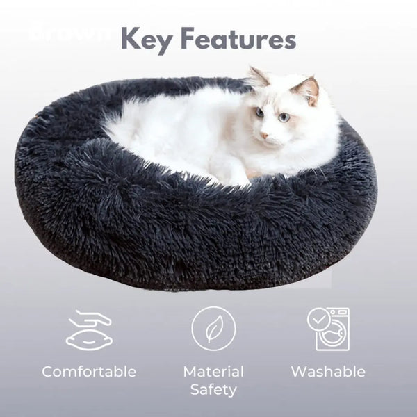 FLOOFI XL 100CM Round Pet Bed (Dark Grey) Deals499