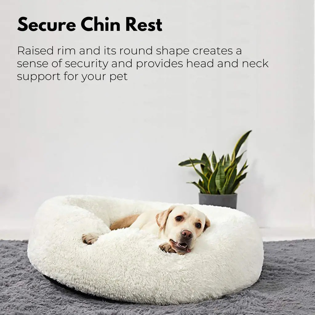 FLOOFI XL 100CM Round Pet Bed (Dark Grey) Deals499
