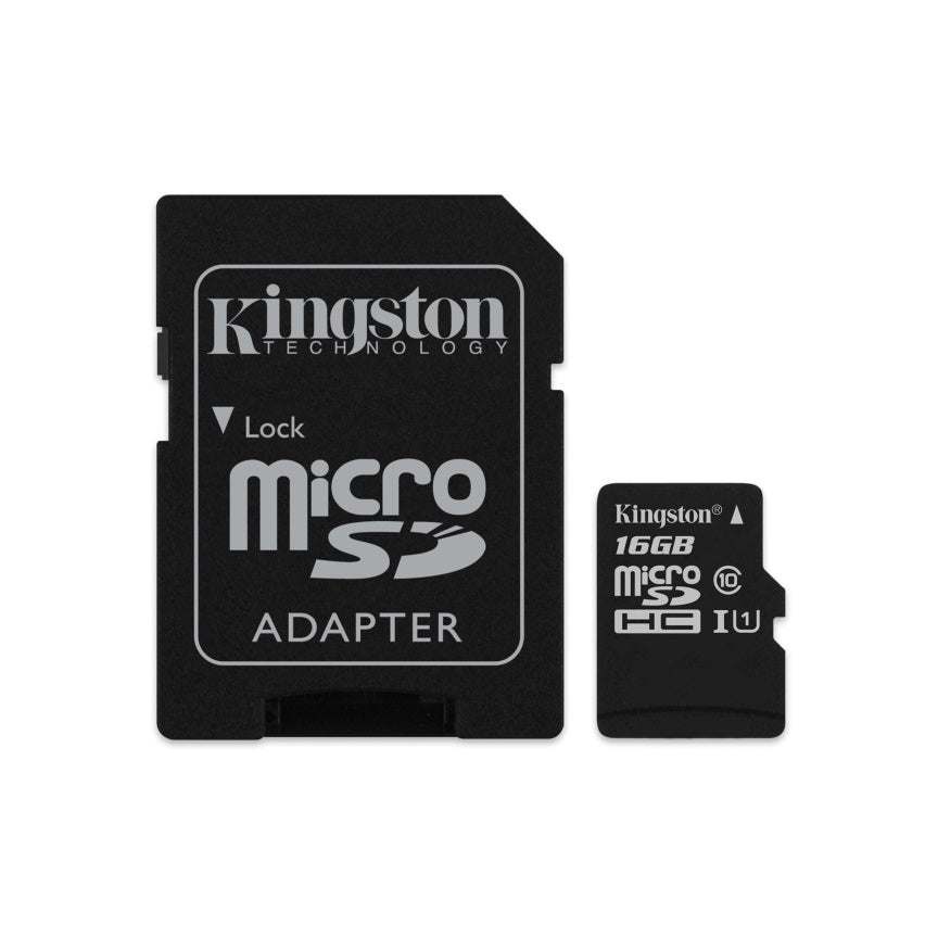 KINGSTON 16GB MicroSD SDHC SDXC Class10 UHS-I Memory Card 80MB/s Read 10MB/s Write with standard SD adaptor EOL -> FMK-SDCS2-16 SDCS2/16GB KINGSTON