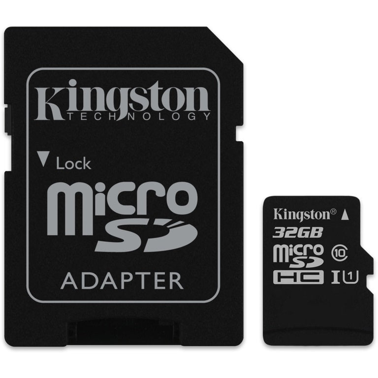 KINGSTON 32GB MicroSD SDHC SDXC Class10 UHS-I Memory Card 100MB/s Read 10MB/s Write with standard SD adaptor ~FMK-SDCS-32 SDCS/32GB KINGSTON