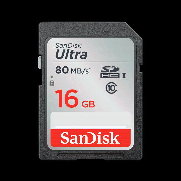 SANDISK 16GB Ultra SDHC SDXC UHS-I Memory Card 80MB/s Full HD Class 10 Speed Shock Proof Temperature Proof Water Proof X-ray Proof Digital Camera SANDISK