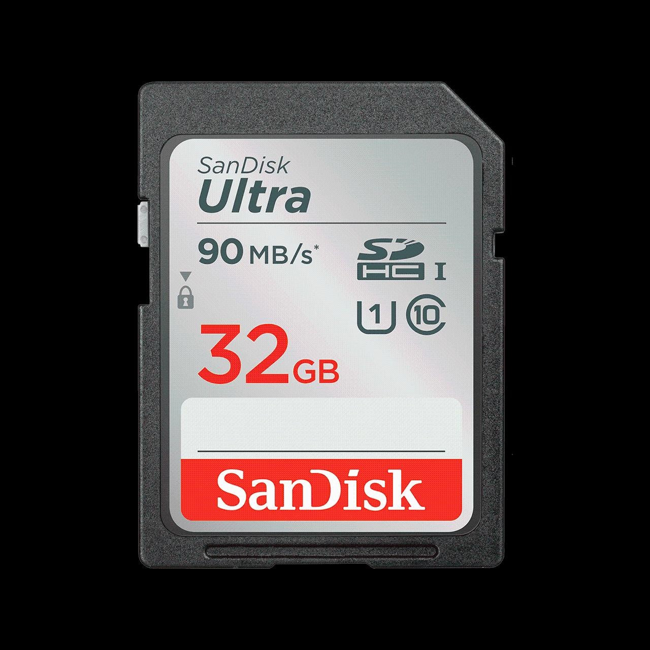 SANDISK 32GB Ultra SDHC SDXC UHS-I Memory Card 90MB/s Full HD Class 10 Speed Shock Proof Temperature Proof Water Proof X-ray Proof Digital Camera SANDISK