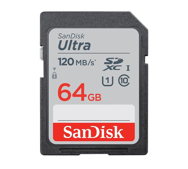 SANDISK 64GB Ultra SDHC SDXC UHS-I Memory Card 120MB/s Full HD Class 10 Speed Shock Proof Temperature Proof Water Proof X-ray Proof Digital Camera SANDISK